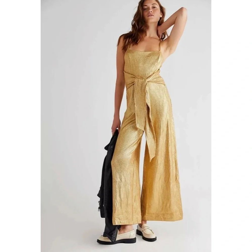 Free People Shimmer And Shine Jumpsuit